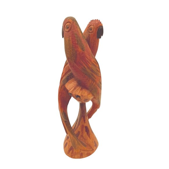Hand-Carved Wooden Parrot Sculpture Figurine From Jamaica 2016 - Picture 4 of 7